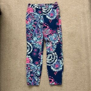 Lilly Pulitzer Blue and Pink Ankle Cropped Pants